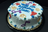 Order Ref: TH-140 Custom Theme Peace, Love & Music Themed Ice Cream Cake.